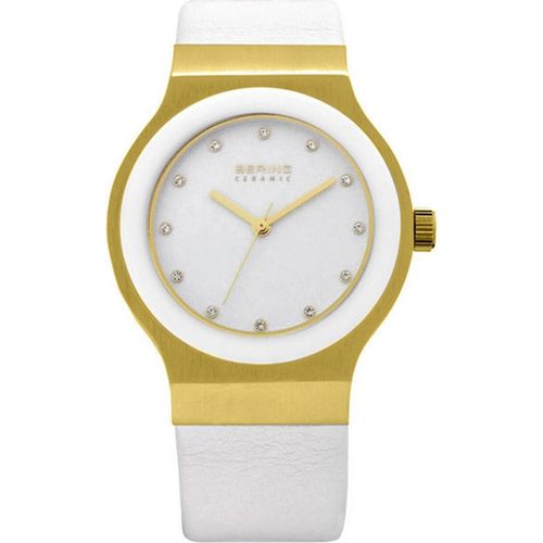 BERING Ceramic Damenuhr weiß/goldfarben 32538-854