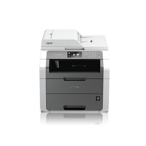 Brother DCP-9020CDW Kabellos - LED-Multifunktionsdrucker - Farbe - Kopierer/Drucker/Scanner - 18 Seiten/Min. Mono/18 ppm Farbdruck - 2400 x 600 dpi Druckauflösung - Duplexdruck, Automatisch - Bis zu30000 Seiten pro Monat - 250 Blatt Papierzufuhr - Farbe Scanner - 1200 dpi Scanauflösung - Ethernet Ethernet - Wireless LAN - USB