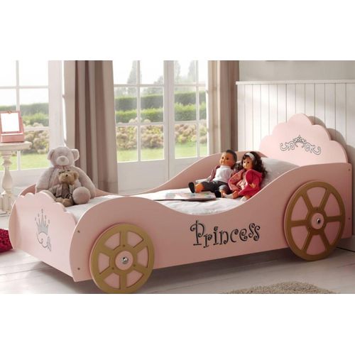 Princess Rosay Kutschenbett 90x200 cm Rosa, Matratze:Basic