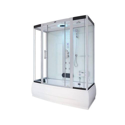 HOME DELUXE - Dampfdusche DIAMOND BIG - Weiß, Maße: 190 x 100 x 220 cm - inkl. Radio, Regendusche und komplettem Zubehör I Dampfsauna, Badewanne, Whirlpool, Dusche