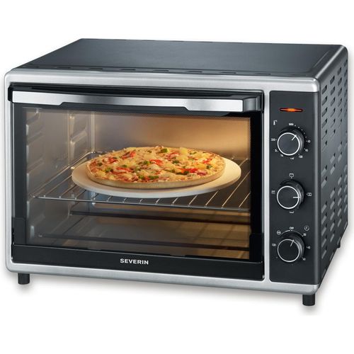 Backofen Toastofen Pizzastein SEVERIN TO 2058 Umluftfunktion 42 L 1800 W TO 2058 aus Kunststoff, schwarz Backofen Mini Backofen Klein Mikrowelle Mit Backofen Mini Backofen Backofen Klein Toastofen