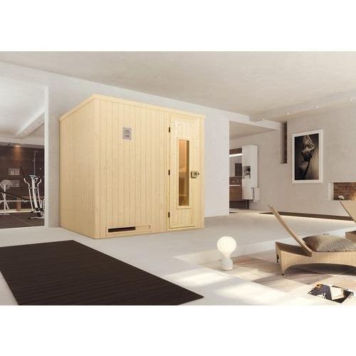 Elementsauna Weka Halmstad HT Gr.2 inkl. 7,5 kWOfen u.digitaler Steuerung mit Holztüre und Isolierglas wärmegedämmt