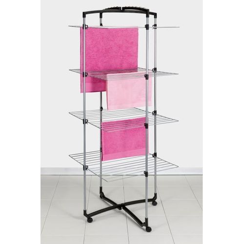 Tomado 4201017, Wäscheständer, Schwarz, Edelstahl, 690 mm, 640 mm, 1710 mm, 72 cm