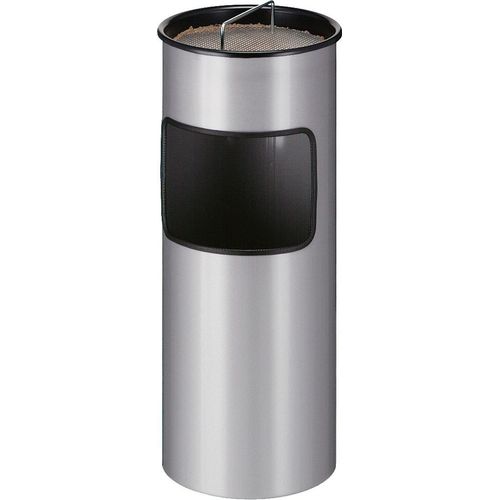 Ascher-Papierkorb, 30 Liter - Aluminium Grau