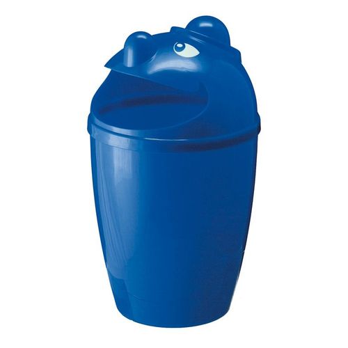 Abfallsammler mit Gesicht - Blau