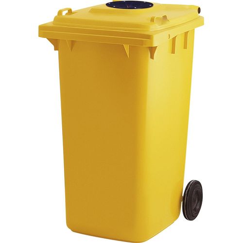 Container mit Glasrosette - Gelb
