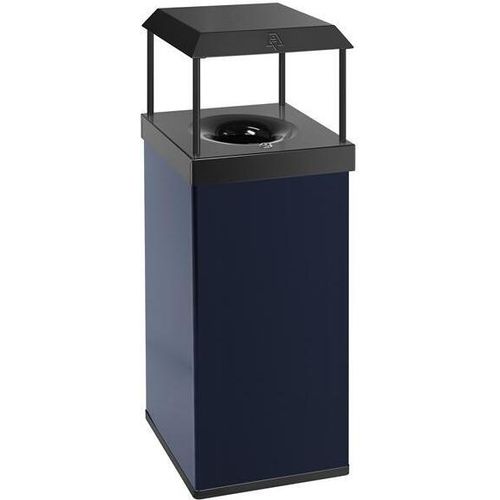 Feuerlöschender Papierkorb mit Dach - Blau, Schwarz