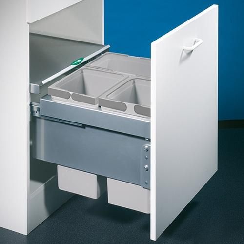 Naber, Cox® Base 1T 500-3. Abfallsammler, hellgrau, Höhe 360 mm - Mülleimer