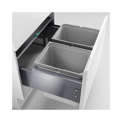 Naber, Cox® Base K1 600-2. Abfallsammler, hellgrau, Höhe 360 mm - Mülleimer