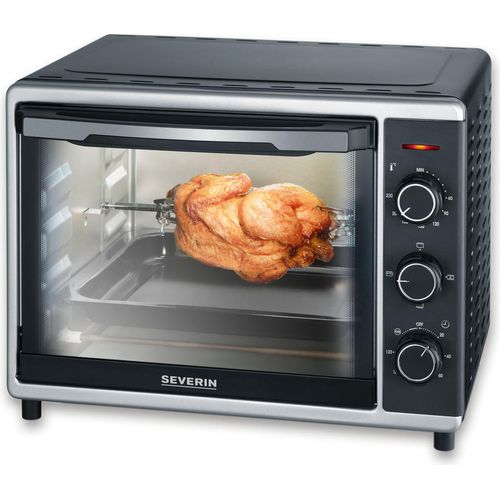 Backofen Toastofen Drehspieß SEVERIN TO 2056 30 L 1600 W Umluftfunktion TO 2056 aus Kunststoff, schwarz Backofen Mini Backofen Klein Mikrowelle Mit Backofen Mini Backofen Backofen Klein Toastofen