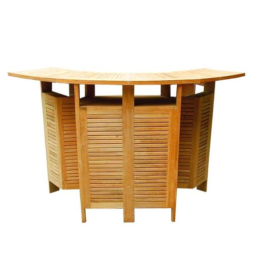 Bar Gartenbar aufklappbar Teakholz Holzbar aufklappbare Gartentheke 105x80x120cm
