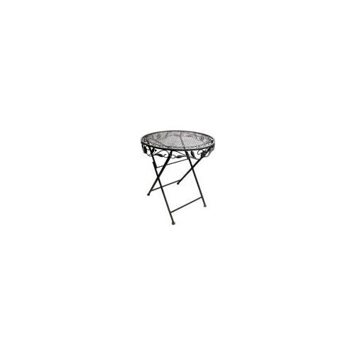 Sitzgruppe 3tlg. Eisen Antik 1xTisch Rund ø 70cm und 2x Eisenstühle 43x45x94cm