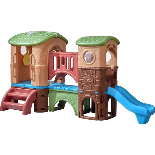 Step2 Clubhouse Climber Spielgerät mit 2 Rutschen | XXL Kunststoff Klettergerät mit Rutsche für Kinder | Kinderrutsche / Spielturm / Spielplatz