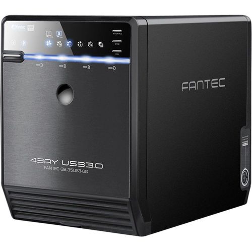 FANTEC QB-35US3-6G schwarz 4x3,5 SATA HDD USB3.0 eSATA