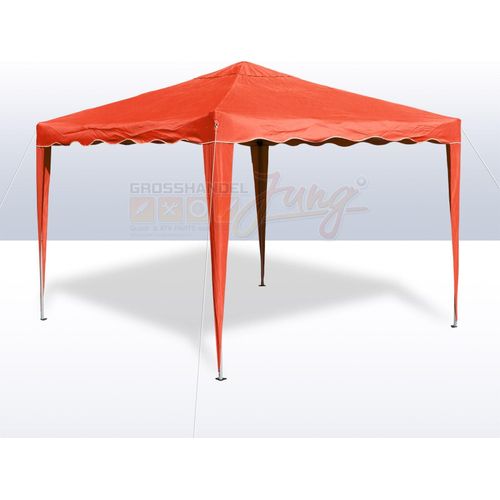 Alu/Metall Faltpavillon 3x3 Meter Terracotta