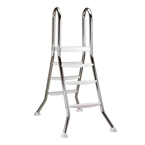 myPool Pool Leiter / Edelstahl Hochbeckenleiter 90-100cm 3 Stufen