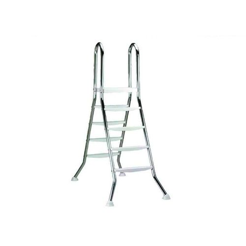 myPool Pool Leiter / Edelstahl Hochbeckenleiter 120cm 4 Stufen