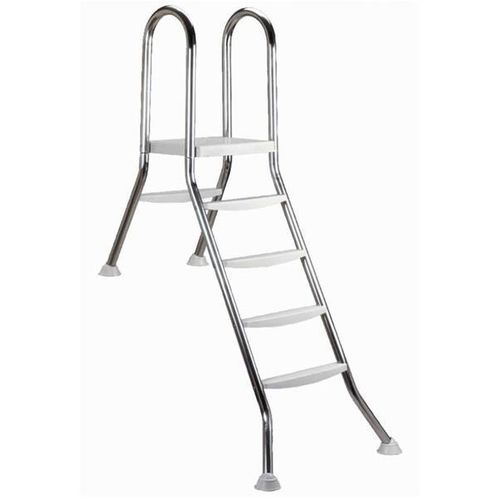 myPool Pool Leiter / Edelstahl Halbhochbeckenleiter 120cm 4 Stufen