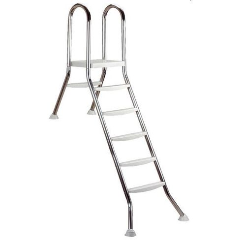 myPool Pool Leiter / Edelstahl Halbhochbeckenleiter 150cm 5 Stufen