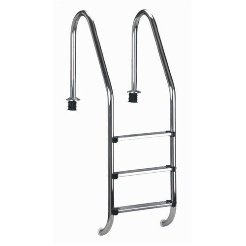 myPool Pool Leiter Edelstahl Tiefbeckenleiter Weitholm 120cm 3 Stufen
