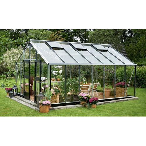 Gewächshaus Juliana Gärtner 18,8m² Alu silber 3mm Sicherheitsglas