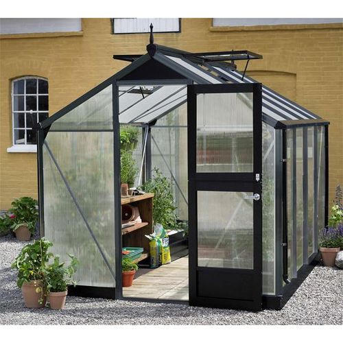 Gewächshaus Juliana Compact 6,6m² Alu anthrazit 10mm Doppelstegplatten