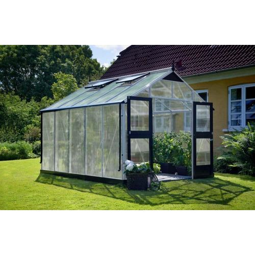 Gewächshaus Juliana Premium 10,9m² Alu silber 10mm Doppelstegplatten