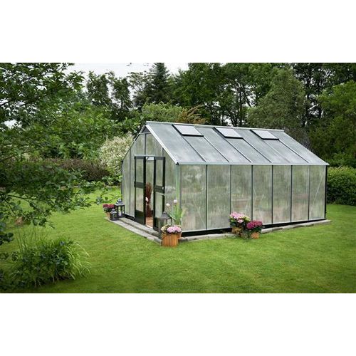Gewächshaus Juliana Gärtner 18,8m² Alu silber 10mm Doppelstegplatten