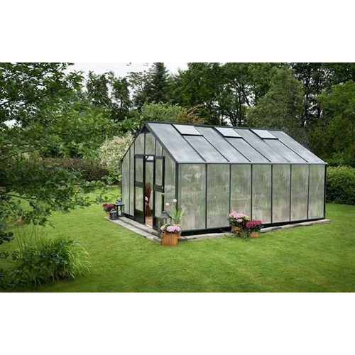 Gewächshaus Juliana Gärtner 18,8m² Alu anthrazit 10mm Doppelstegplatte