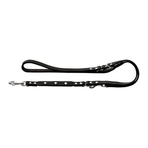 Hunter Verstellbare Führleine Swiss Schwarz/Schwarz M-L Hundeführleine, LängexBreite:200 cm x 18 mm