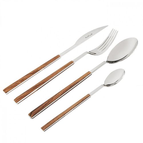 PINTI 1929 SUSHI QUEEN Teak 24 tlg. Edelstahl Design Besteck