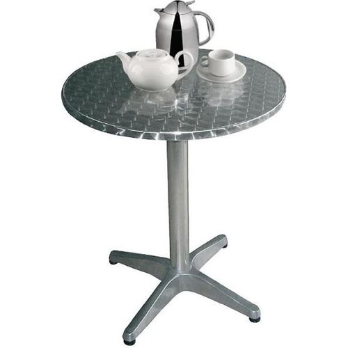 Bolero Stahl und Aluminium Runder Bistrotisch 800mm