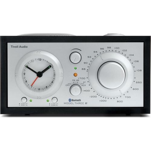Tivoli Audio Three BT Radiowecker mit Bluetooth schwarz/silber