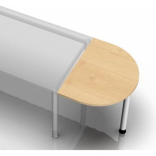 Anbautisch mit Fuß/Konsole doppelt 60x80cm Ahorn/Weiß