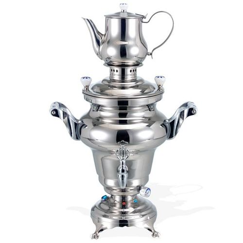 BEEM ODESSA + Samowar 3 l Edelstahl Türkischer Teekocher elektrisch 1800 W 1 l Edelstahl-Teekanne mit Sieb NEU: Dispenser mit Einhand-Bedienung