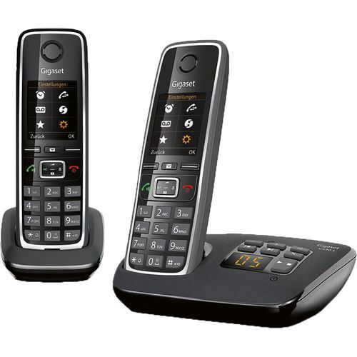 Gigaset C530A DUO Strahlungsarmes Schnurlostelefon mit Anrufbeantworter, Farbdisplay, Rufnummernanzeige, Freisprechfunktion, Babyfon-Funktion, DECT