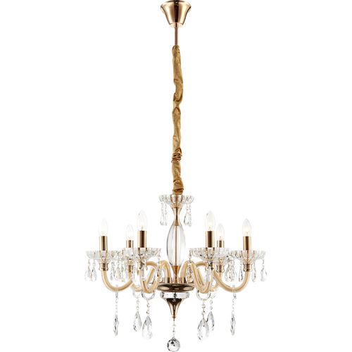 Globo Lighting Luster Metall goldfarben, 6x E14