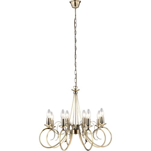 Globo Lighting Hängeleuchte Metall altmessing, 8x E14