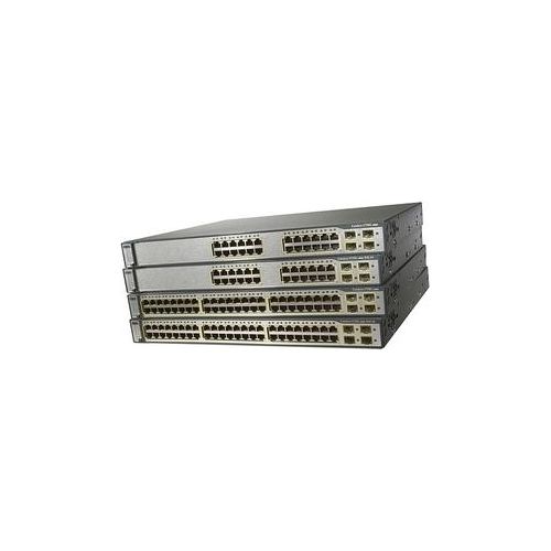 Cisco Cat 3750g 24xF+ENet GENet BaseT+4SFP EMI, 32000 Eintragungen, 10/100/1000 Mbps, IGMP, 5 - 45 °C, 10 - 90 %, web-based