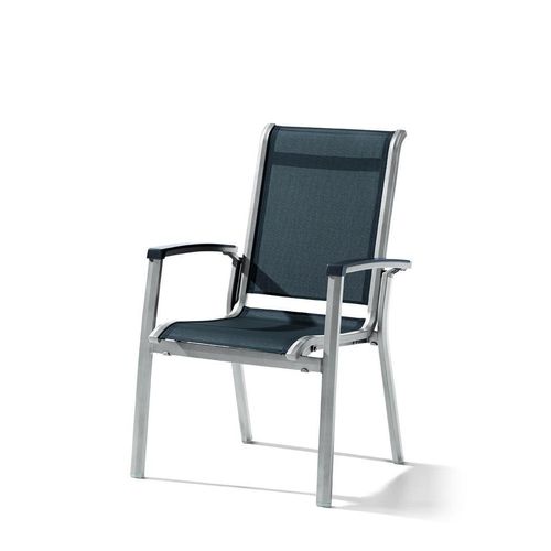 Sieger Calvi Stapelsessel Aluminium/Textilene Graphit/Grau