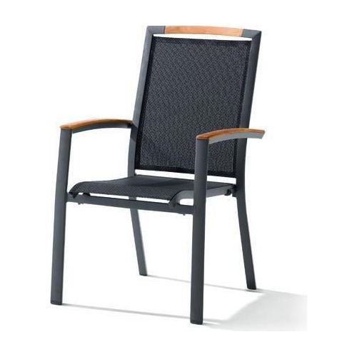Sieger Catena Stapelsessel Aluminium/Textilene Champagner/Natur
