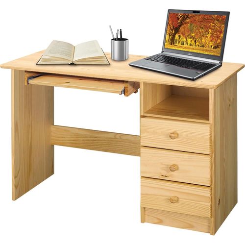 Schreibtisch Lisa mit 3 Schubladen und Tasterturauszug