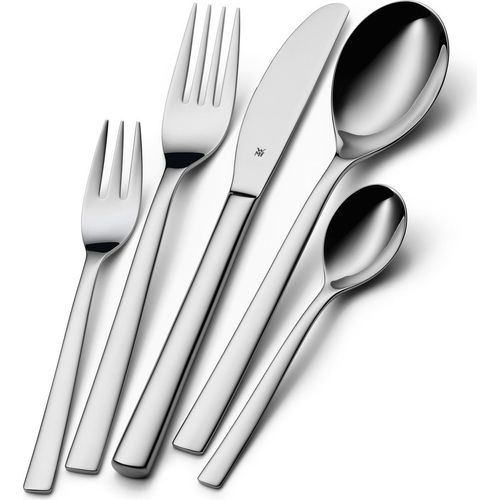 WMF Palermo Besteckset, 12 Personen, 60-teilig, Monobloc-Messer, Cromargan Edelstahl poliert, glänzend, spülmaschinengeeignet