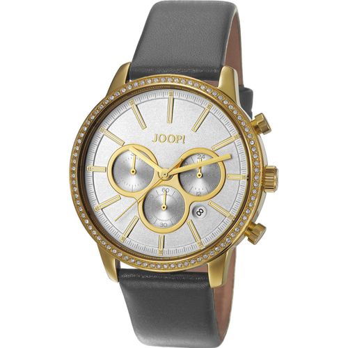 Joop Damen Uhr Armbanduhr Chrono JP101712002 Jackie Analog Quarz Leder