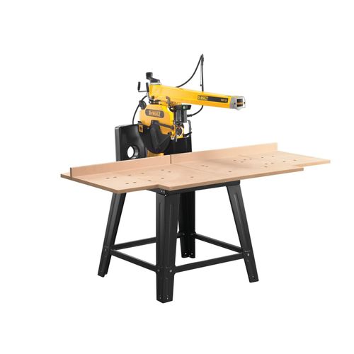 DeWalt Radialarmsäge DW721KN-QS 300 mm 2000 Watt Schnitttiefe 90 mm - leistungsstarker Induktionsmotor - inkl. Untergestell, HM-Sägeblatt