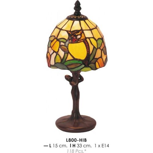 Casa Padrino Tiffany Tischleuchte Ø 15 x H. 33 cm - Luxus Schreibtischleuchte