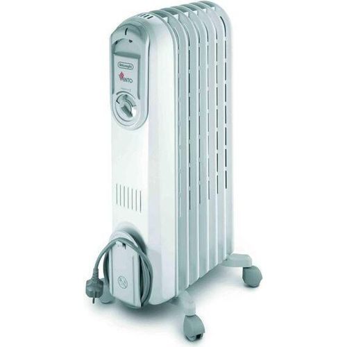 De’Longhi V550715, Öl-Heizkörper, Öl- Radiator, Weiß, 1500 W, 700 W, 45 m³