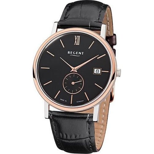 Regent Armbanduhr schwarz GM-1453 Herren Analog-Quarzuhr URGM1453
