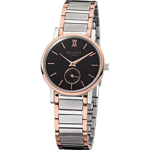 Regent Armbanduhr silber rosegold GM-1410 Damen Analog-Quarzuhr URGM1410