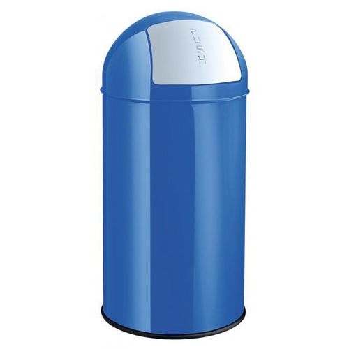 helit Abfalleimer mit Push Einwurfklappe 50 Liter blau